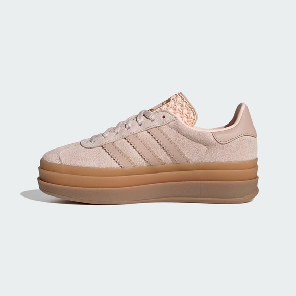 adidas Gazelle Bold Platform Sneakers — Pale Pink with Triple Stack Gum Sole - Picture 5 of 5